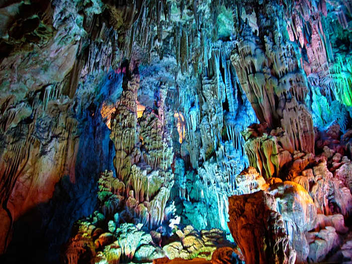 Despite having been visited hundreds of years earlier, Reed Flute Cave did not become the well-lit destination it is today until after it was rediscovered by refugees fleeing the Japanese military in the 1940s.