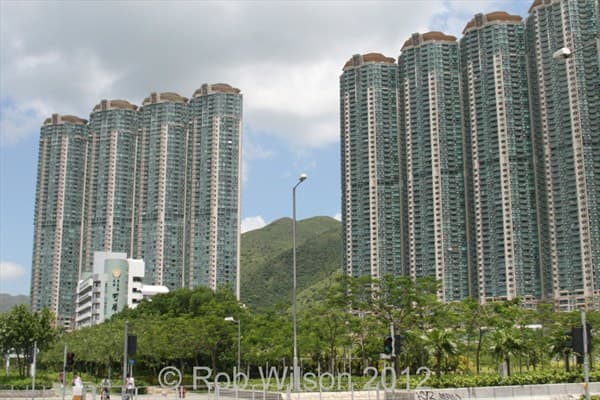 View of Caribbean Coast in Tung Chung, on Lantau Island, Hong Kong.