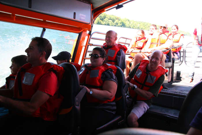 Niagara Jet Adventures offers a completely enclosed area of the boat to keep passengers dry.