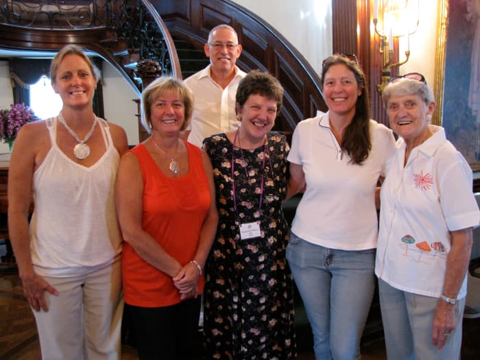 (L-R) Barbie LaLiberte, Debbie Clauson, Allen Butler, Julie (guide), Terry DeGiulio, Mary Alice Butler.