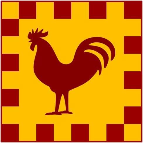 “Rooster” pattern: A small version of this pattern can be used as a kitchen decoration