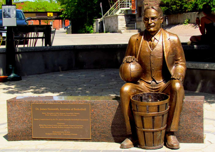 Sculpture of Dr. Naismith located in his hometown of Almonte, Ontario.
