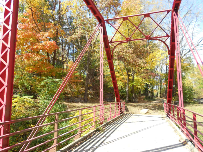 This is a historical bridge from the early days of Hot Springs. It crosses Spring Creek between the town and the Hot Springs Resort.
