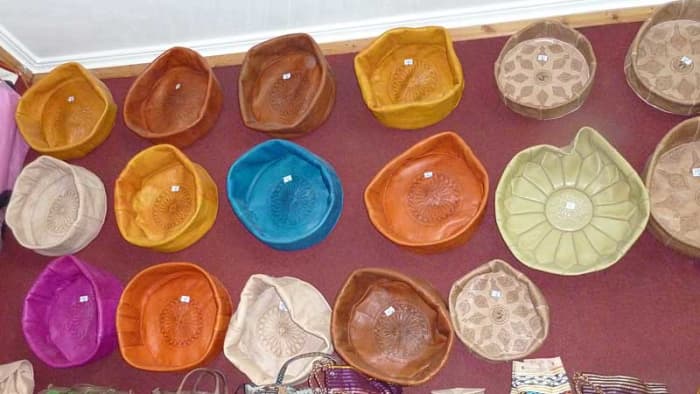 Ottomans are a great gift idea. For a plain version of these pouffes expect to pay around 150-200 Dirham.