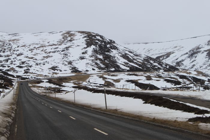 Part of the Cairnwell climb up to Glenshee Ski Area in the Cairngorm's. The climb from the Spittal Of Glenshee starts to become more challenging as the road turns right.