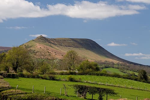 The Black Hill in Herefordshire, near Craswell, just at the border with Wales, is known as the Cat's Back because it looks like a cat waiting to pounce.