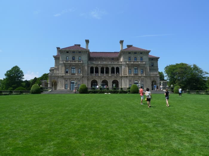 The Breakers is a 65,000 sq. foot mansion that holds over 60 rooms. In today's money, it would have cost around $150 million to build. It is now a National Historic Landmark and owned and operated by the Preservation Society of Newport County.