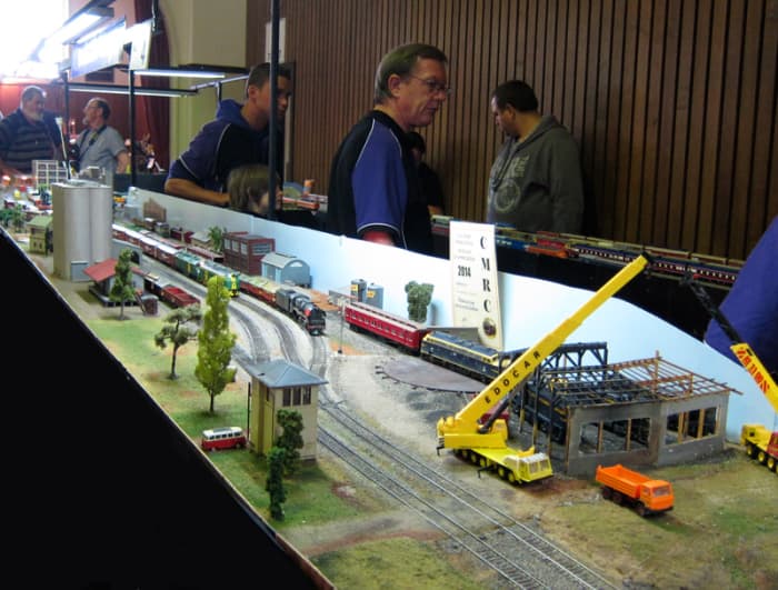 Full view of Cockroach Valley, which also spans many metres. There is an electrically lit town section at the end, with a tunnel from which trains emerge.