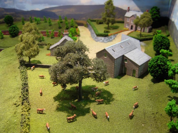 View of English countryside in detail. Once again, getting down to eye level was a great way to view this display.