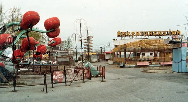 The city shuttered the amusement park, but failed to provide security guards. In no time thieves stripped the rides for parts and vandals smashed what was left.