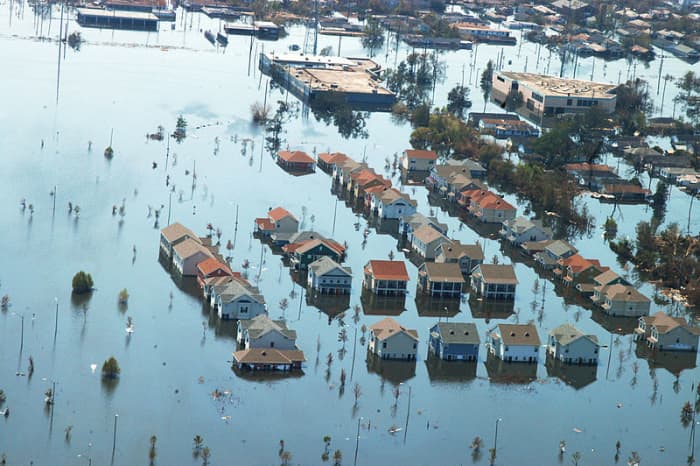 New Orleans after Hurricane Katrina in 2005