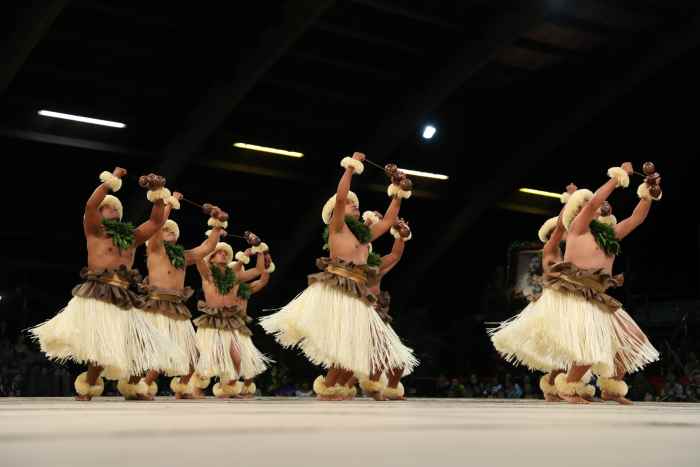 3RD PLACE Kāne Kahiko 2019 Hālau Nā Mamo O Pu‘uanahulu Nā Kumu Hula: William Kahakuleilehua Haunu‘u “Sonny” Ching & Lōpaka Igarta-De Vera