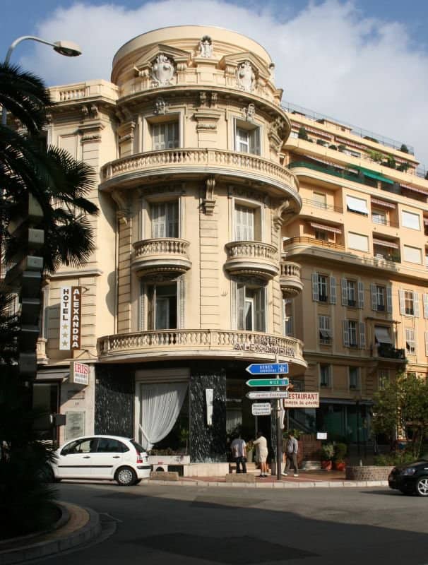 Hotel Alexandra as it was just two years ago, on the corner of Boulevard Princesse Charlotte and Boulevard des Moulins