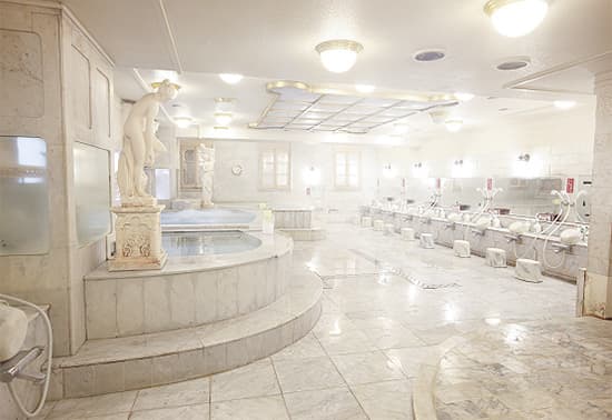 Shinjuku Kuyakusho-Mae Capsule Hotel has a communal bathing area and no private shower cubicles.