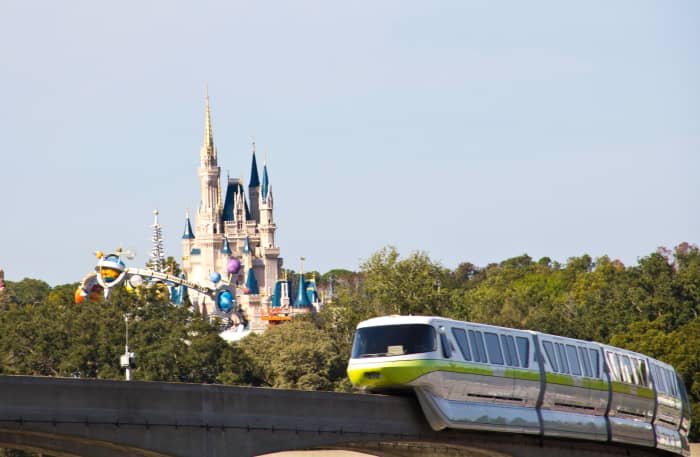 You can ride the monorail to the Magic Kingdom, through Epcot, or to the Grand Floridian, the Polynesian and the Contemporary Resorts.