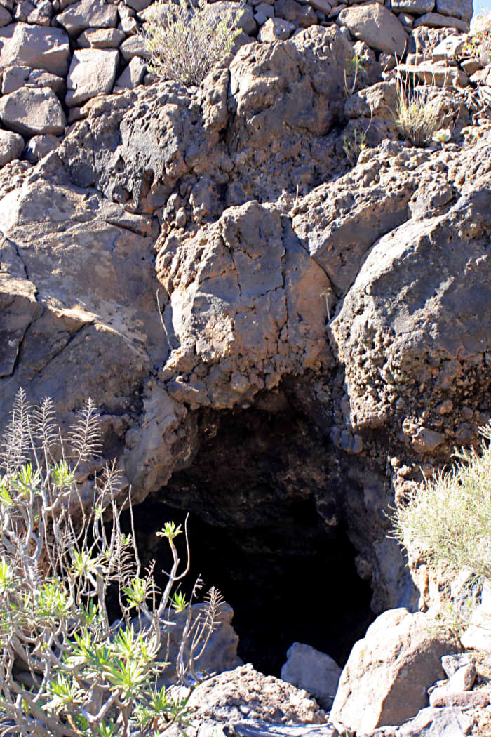 One of the many guanche caves at Bentayga - domestic dwellings and refuges from the invading Spanish conquistadors