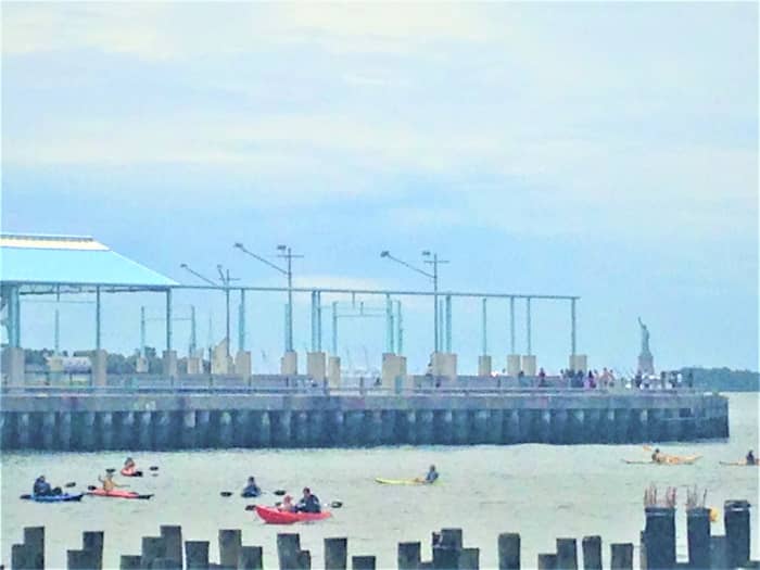 Kayaking with NYC and the Statue of Liberty in the background is probably the most fun thing to do under the Brooklyn Bridge