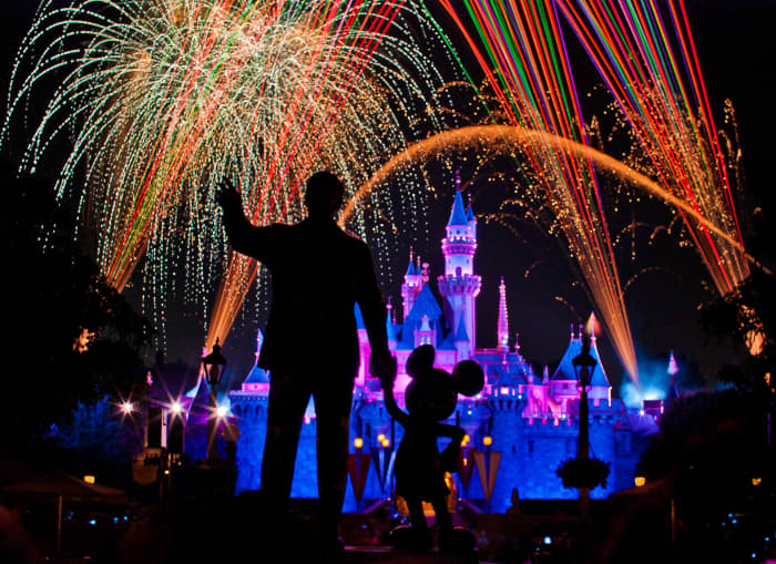 Disneyland puts on a live firework show every night at 9:30pm unless weather conditions prohibit it.