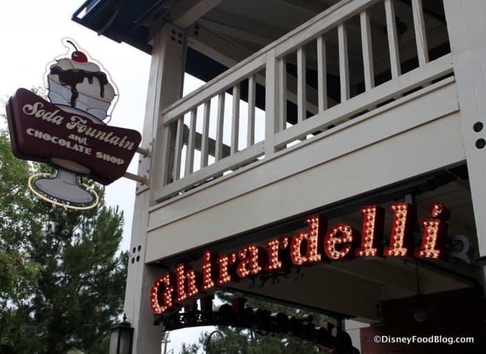 Located in Disney's California Adventure (where the tortilla factory used to be), Ghirardelli Ice Cream and Soda Fountain is a popular dessert destination in the parks.