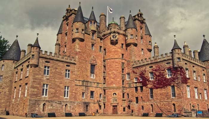 Grim secrets are aplenty within the walls of Scotland’s Glamis Castle. There is also a picture-perfect clock tower.