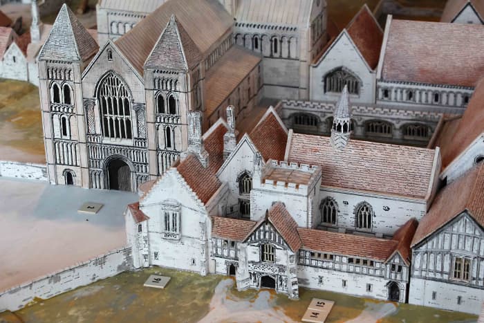A re-creatiion of what Castle Acre Priory once looked like. This model is in the excellent Visitor Centre