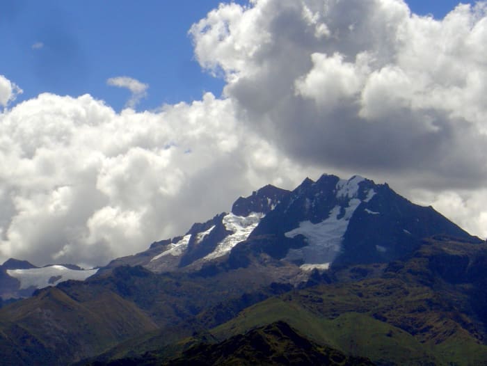The great Andes mountains with their glaciers were home to the Inca people who built Machu Picchu before the time of Columbus and the Spanish explorers.