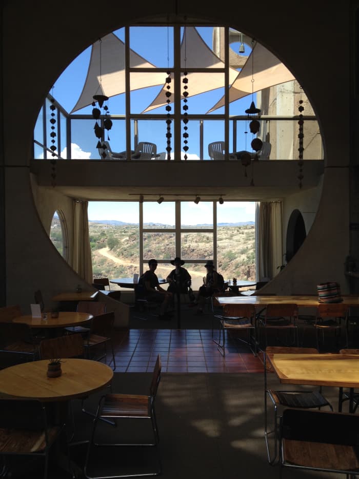 Dining Room Of Public Cafe Inside Entrance Building At Arcosanti