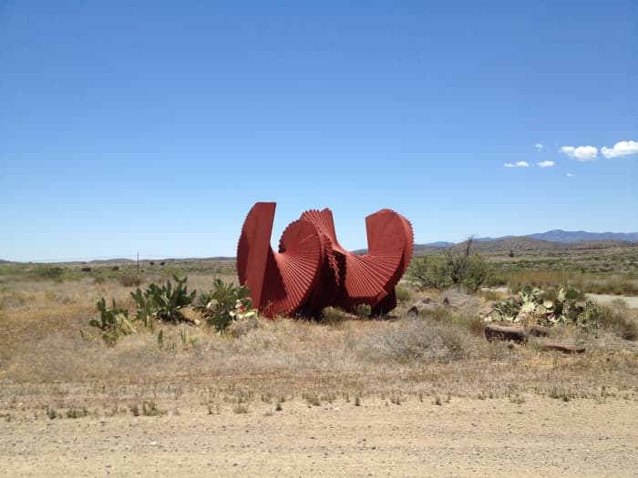 Sculpture next to the Visitor Parking Lot adjacent to Arcosanti.