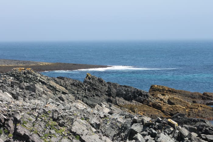 What was once layers of seabed is now exposed rock, pushed up almost vertical by the forces of plate tectonics.