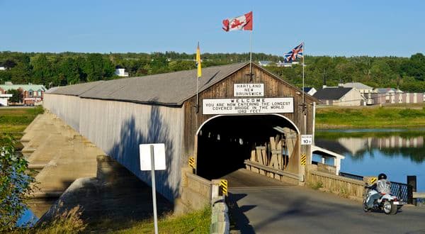 The Hartland Bridge, the Worlds Longest Covered Bridge, Hartland, New Brunswick