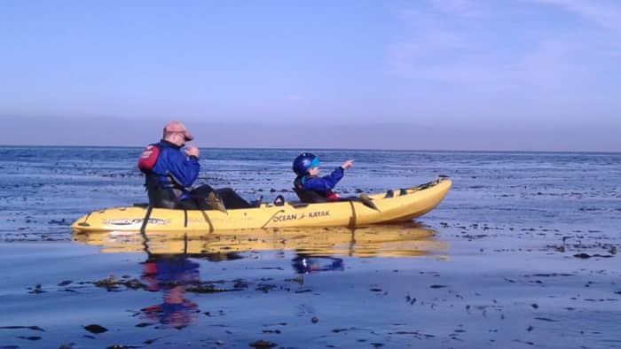 A double kayak is an excellent choice when kayaking with children. If they fatigue, they can continue to enjoy the excursion while the adult paddles.