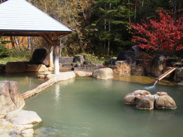 An outdoor onsen in Gero