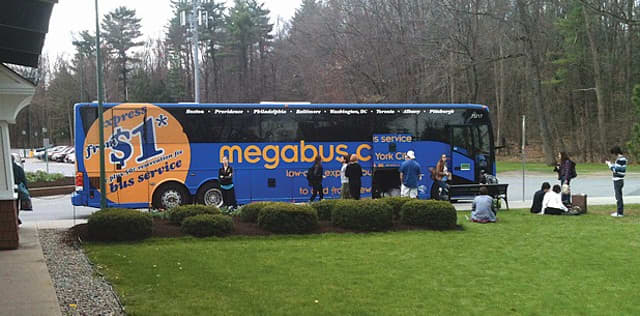 It's important to pay attention to the time at meal/bathroom breaks on your Megabus trip so you can be back on the bus before it leaves.