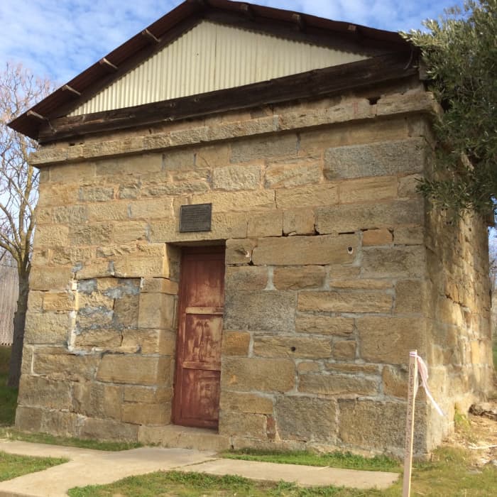 The old jail in Hornitos. At some point it was decided that it didn't really need a front window. There are six-inch windows on two sides.