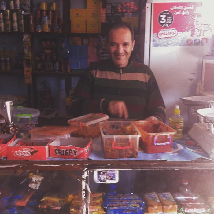 Sardine sandwiches are popular in Morocco. They can be bought for 2 Durhams (21 cents) at a local shop. Tomato sauce, olives and harissa (a spicy condiment with red pepper flakes) usually accompany the fish.