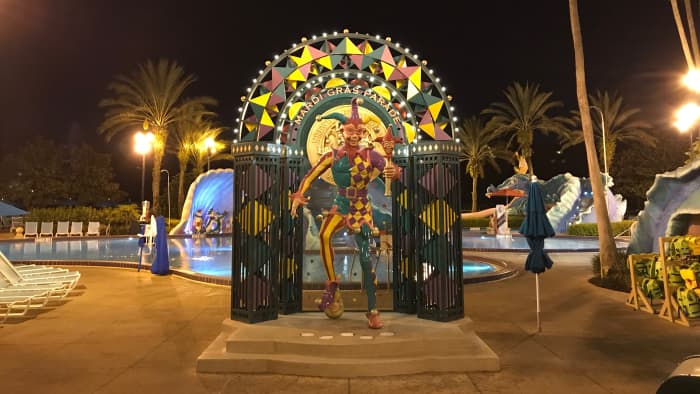 This resort isn't nearly as wild and crazy as its namesake in New Orleans. In fact it's quite peaceful. The pool entrance was inviting, any time of the day.