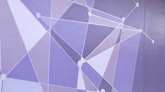The purple wall in the Magic Kingdom. I had no idea this was a thing, but apparently lots of people take their pictures at this spot.