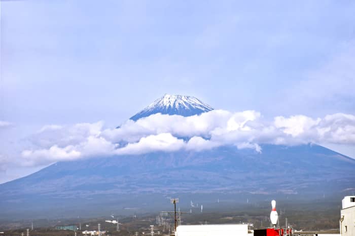 Mount Fuji from the Tokaido Shinkansen. Some travel books say Mount Fuji only reveals herself to you when she’s in the mood. It is true.