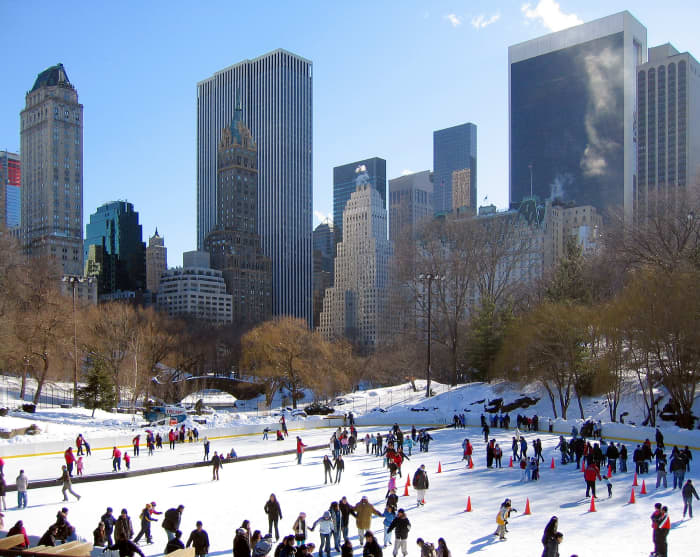 Wollman Rink is the best spot in Central Park for kids and families who enjoy ice skating in winter