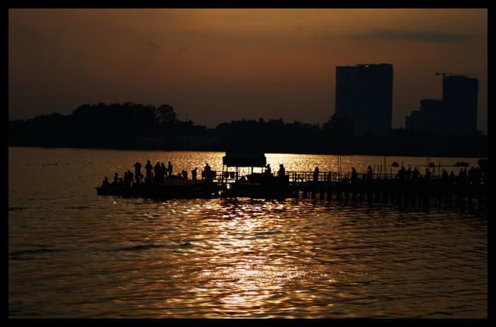 Sunset at Muttukadu Lake