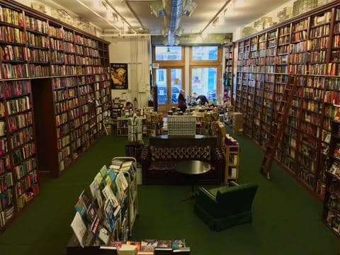 As you can see, it's easy to get lost in the stacks. Any mysterious questions you may have, the staff will gladly answer.
