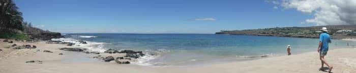 Hulopoe Beach offers so much to visitors looking for top notch snorkeling and calm waters to walk through.