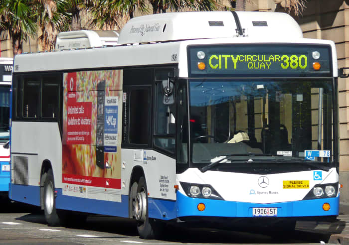 Sydney bussen reizen door elke buitenwijk in de stad