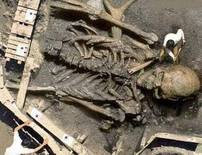 Skeleton hoax: This bizarre image first showed up in October 2002 as an entry in a Photoshop contest run by the website Worth1000.com. It was created from a photo of a Cornell University excavation to make it appear like it was a giant.