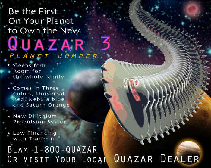 Looking for a new vehicle why settle for a car when you can travel the stars.
