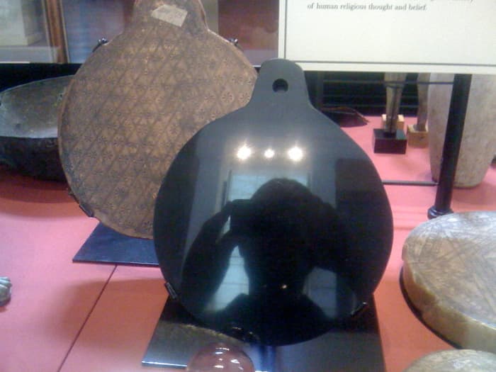 Scrying is an ancient art. This is the Aztec scrying mirror of John Dee, an occultist from the 16th century
