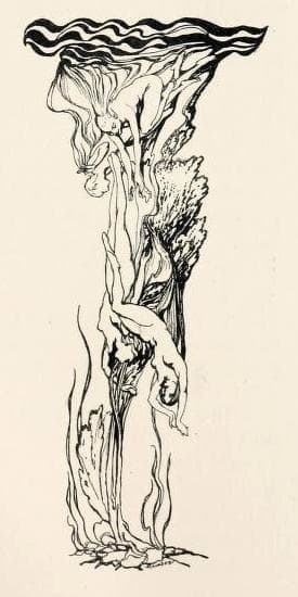 "Sabrina descends, and the Lady rises out of her seat"