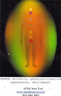The orange and bright yellows show his fun and artistic side, and the yellow circle above his head indicates intelligence. Green is for healing, and his calm demeanor was helpful to everyone close to him.