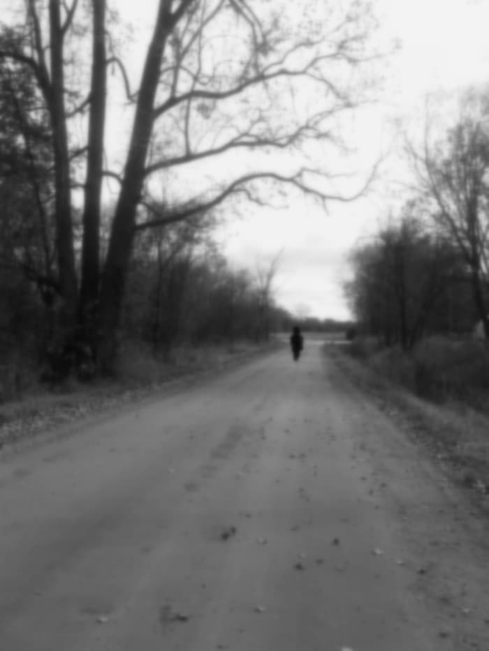 *Not an actual photo of a shadow person* but my best attempt at representing one using a personal photo.