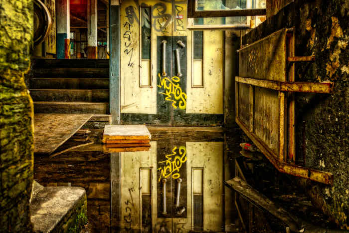 Broken or dilapidated elevators can suggest our own sense of brokenness.